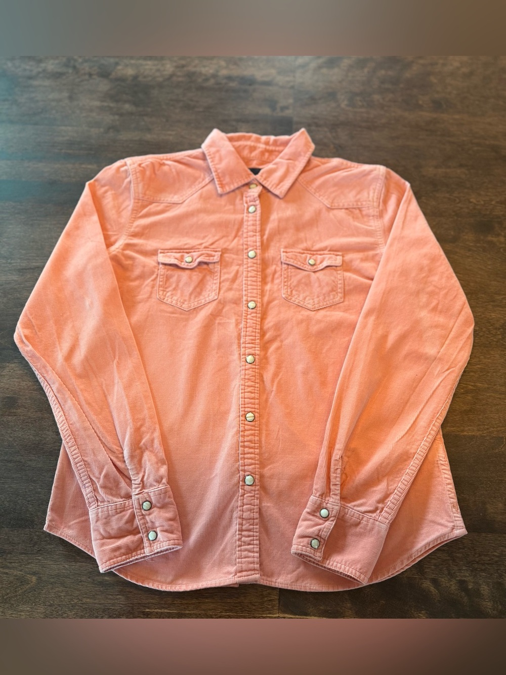American Eagle Outfitters Coral Button-Down Shirt Women’s